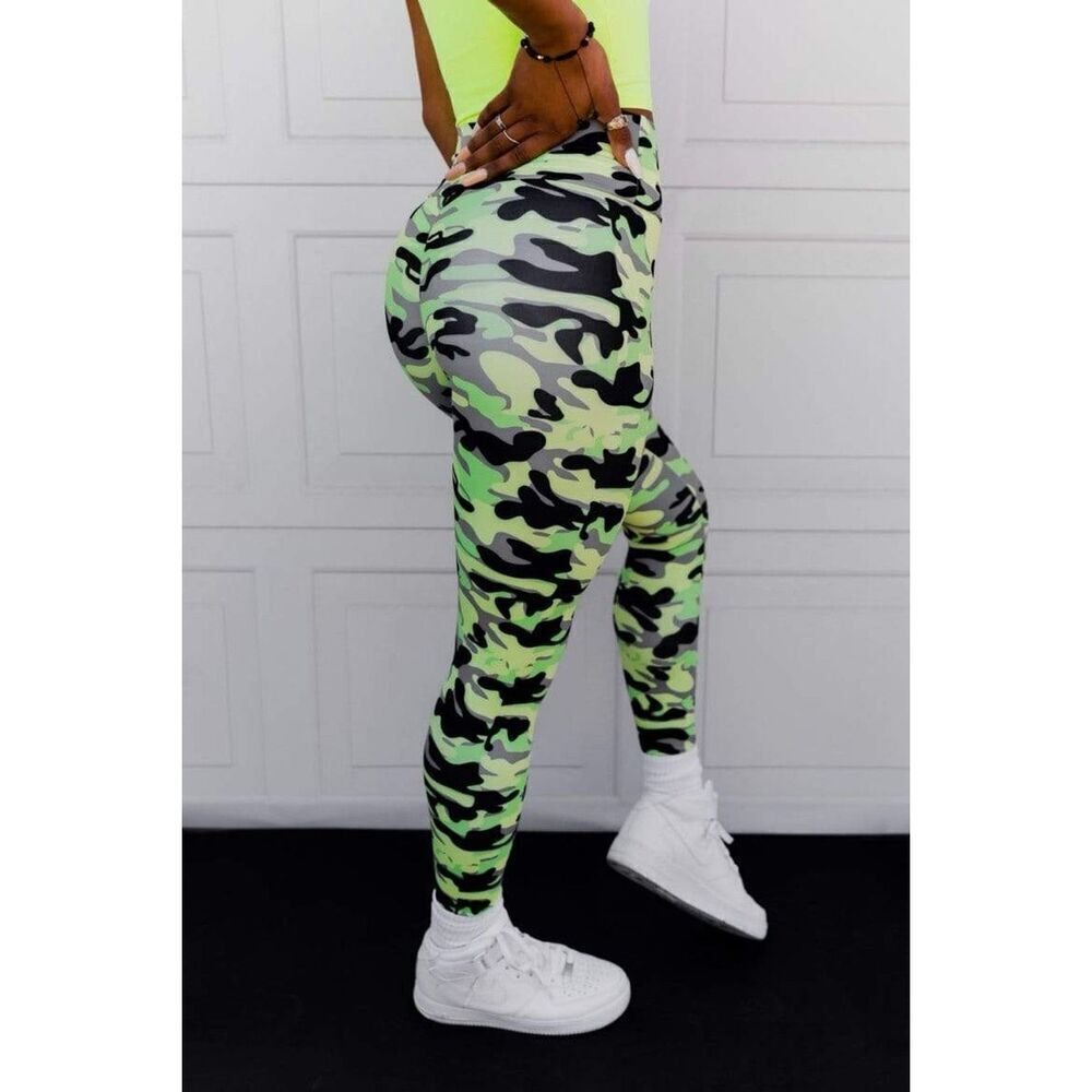Celestial Bodiez OG Ultra High Rise Leggings in 'Hidden in Neon' Size Small